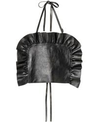 Miu Miu - Leather Top - Lyst