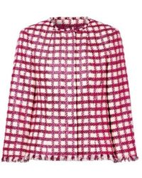 Oscar de la Renta - Check Tweed Jacket - Lyst