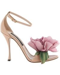 Dolce & Gabbana - Bouquet Ankle Strap Sandals - Lyst