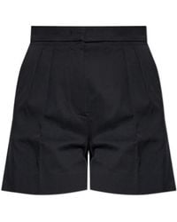Max Mara - Tabacco Pleated Shorts - Lyst