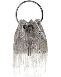 Jimmy Choo - Bon Bon Braided Fringe Embroidery Bucket Bag - Lyst