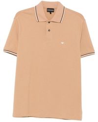 Emporio Armani - Logo-Embroidered Tipped Polo Shirt - Lyst