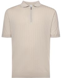 Eleventy - Zip Polo Knitted Sweater - Lyst