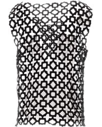 Niccolò Pasqualetti - Carta Geometric-Lace Tank Top - Lyst