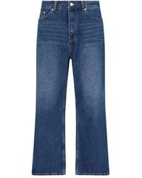 DUNST - Logo Patch Wide-Leg Jeans - Lyst