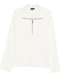 Emporio Armani - Zip Detailed High Neck Sweatshirt - Lyst