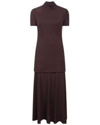 Jil Sander - Burgundy Midi Dress - Lyst