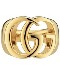 Gucci - Gg Marmont Cut-Out Band Ring - Lyst