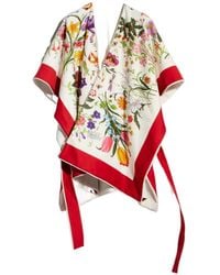 Gucci - Printed Cotton Terrycloth Cape Dress - Lyst