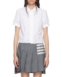 Thom Browne - Short-Sleeved Button-Up Shirt - Lyst
