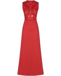 Christopher Esber - Hiero Stone-Embellished Cut-Out Maxi Dress - Lyst