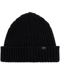 Paul & Shark - Ribbed-Knit Beanie Hat - Lyst