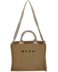 Marni - Tropicalia Logo Embroidered Small Tote Bag - Lyst
