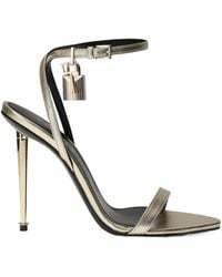 Tom Ford - Laminated Padlock Pointy Sandals - Lyst