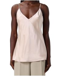 Max Mara - V-Neck Satin Top - Lyst