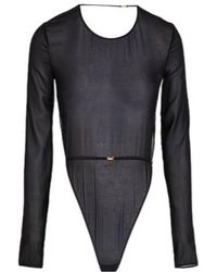 Saint Laurent - Chiffon Long-Sleeved Top - Lyst