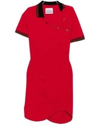 Vivienne Westwood - Asymmetric-Neck Polo Mini Dress - Lyst