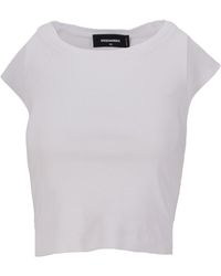 DSquared² - Ribbed T-Shirt - Lyst