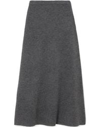 Theory - Merino Wool Blend Midi Skirt - Lyst