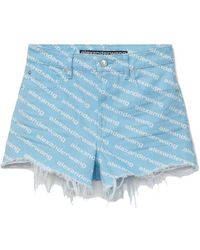 Alexander Wang - Bite High Rise Denim Shorts - Lyst