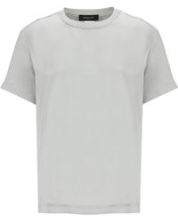 Fabiana Filippi - Crewneck Embellished Satin T-Shirt - Lyst