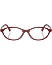 Miu Miu - Eyewear Oval Frame Glasses - Lyst