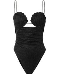Oséree - Shell Cutout Lurex Swimsuit - Lyst