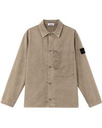Stone Island - Comfort-Fit Snap-Front Overshirt With Chest Pocket - Lyst