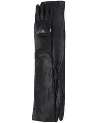Prada - Triangle-Logo Zipped Pouch Long Gloves - Lyst