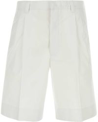 Prada - Belt-Looped Straight-Leg Shorts - Lyst