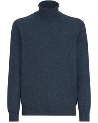 Brunello Cucinelli - Mouliné Cashmere Turtleneck Sweater - Lyst