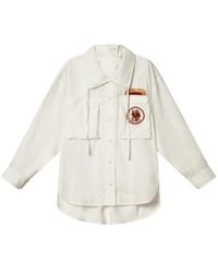 Isabel Marant - Chely Embroidered-Patches Drawstrting Shirt - Lyst