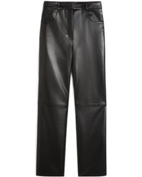 Max Mara - Faux Leather Wide-Leg Trousers - Lyst