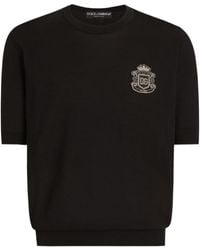 Dolce & Gabbana - Crest Crew-Neck T-Shirt - Lyst