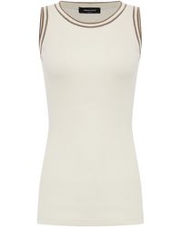 Fabiana Filippi - Embellished-Trim Ribbed Tank Top - Lyst