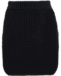 Dolce & Gabbana - Minimalist Solid-Color Knit Midi Skirt - Lyst