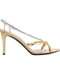 Gucci - Crystal Chain High-Heeled Sandals - Lyst