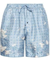 Amiri - Paisley-Print Drawstring Shorts - Lyst