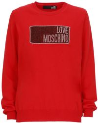 Moschino - Logo Round-Necked Sweater - Lyst