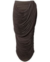 Magda Butrym - Draped Jersey Midi Skirt - Lyst