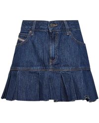 DIESEL - De Reen Tiered Denim Skirt - Lyst