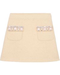 Celine - Embroidered Mini Skirt - Lyst