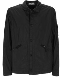 Stone Island - Button-Up Lightweight Jacket - Lyst