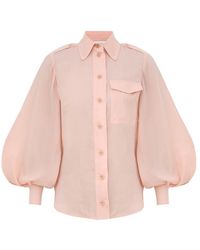 Zimmermann - Utility Button-Up Shirt - Lyst