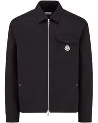 Moncler - Zip-Up Gabardine Shirt Jacket - Lyst