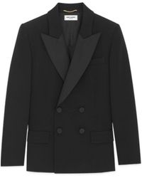 Saint Laurent - Tuxedo Double-Breasted Jacket - Lyst