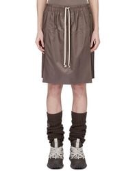 Moncler - Moncler Rick Owens Logo Embroidered Drawstring Shorts - Lyst
