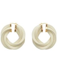 Bottega Veneta - Logo Twisted Ring Earrings - Lyst