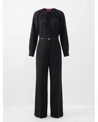 Gucci - Double G Buckle Keyhole Neck Jumpsuit - Lyst