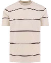 Brunello Cucinelli - Striped Crewneck T-Shirt - Lyst